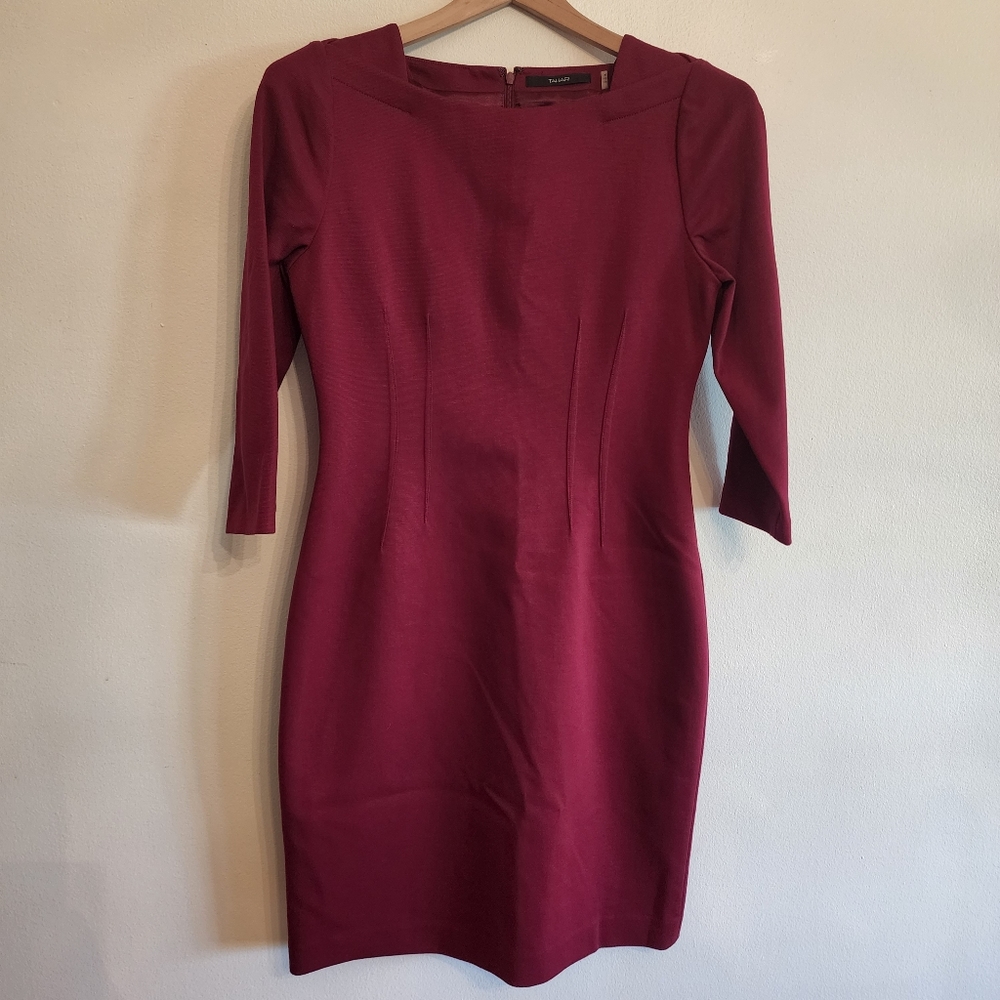 Burgundy Tahari Bodycon Dress